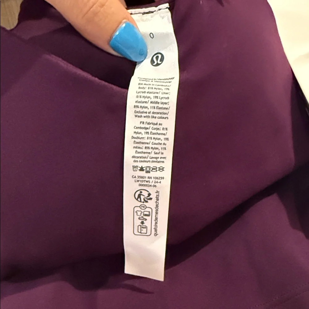 NWT Lululemon Align Tank Dramatic Magenta Dark Purple Size 0 - Picture 4 of 5
